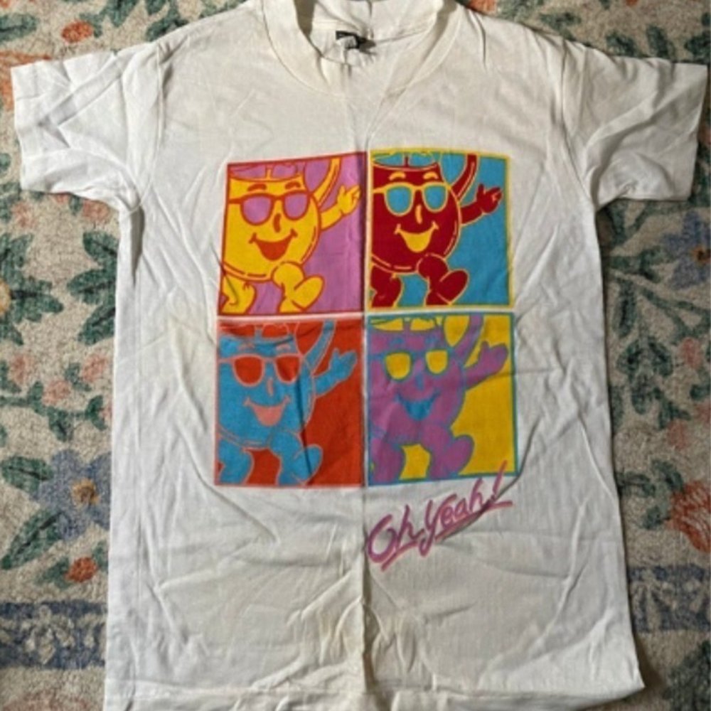 *RARE* Vintage Off-White Kool-Aid T-Shirt Youth Size XL 100% Cotton